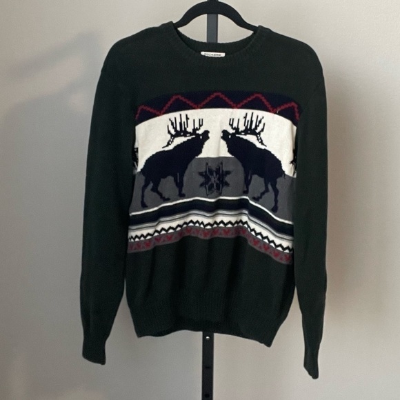 Dockers Vintage Inspired Knit Moose Sweater Size Medium - Picture 1 of 4
